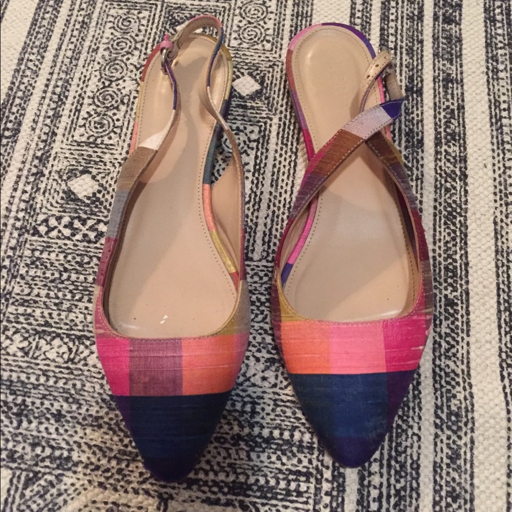 J.Crew slingback woven flats